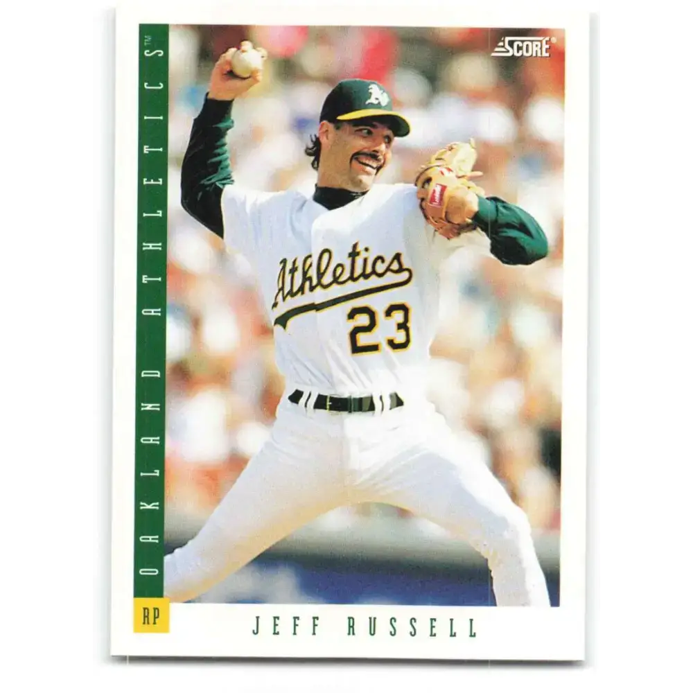 1993 Score #413 Jeff Russell NM-MT Oakland Athletics Baseball Card - Baseball Card Single