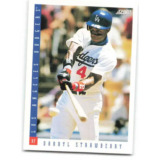 1993 Score #42 Darryl Strawberry NM-MT Los Angeles Dodgers Baseball Card - Baseball Card Single