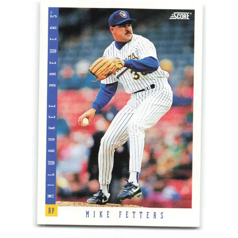 1993 Score #420 Mike Fetters NM-MT Milwaukee Brewers Baseball Card - Baseball Card Single