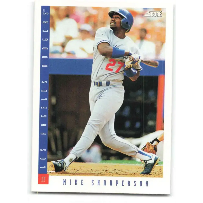 1993 Score #429 Mike Sharperson NM-MT Los Angeles Dodgers Baseball Card - Baseball Card Single