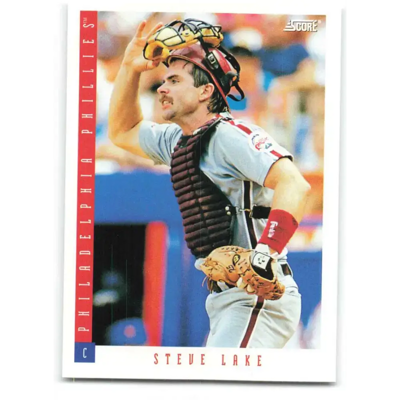 1993 Score #443 Steve Lake NM-MT Philadelphia Phillies Baseball Card - Baseball Card Single