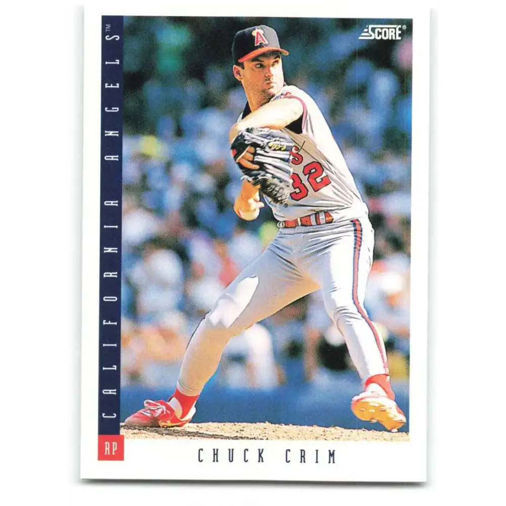 1993 Score #455 Chuck Crim NM-MT California Angels Baseball Card - Baseball Card Single