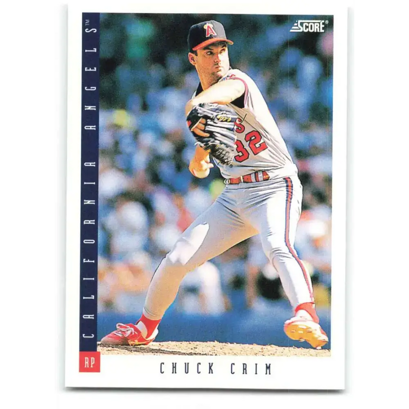 1993 Score #455 Chuck Crim NM-MT California Angels Baseball Card - Baseball Card Single