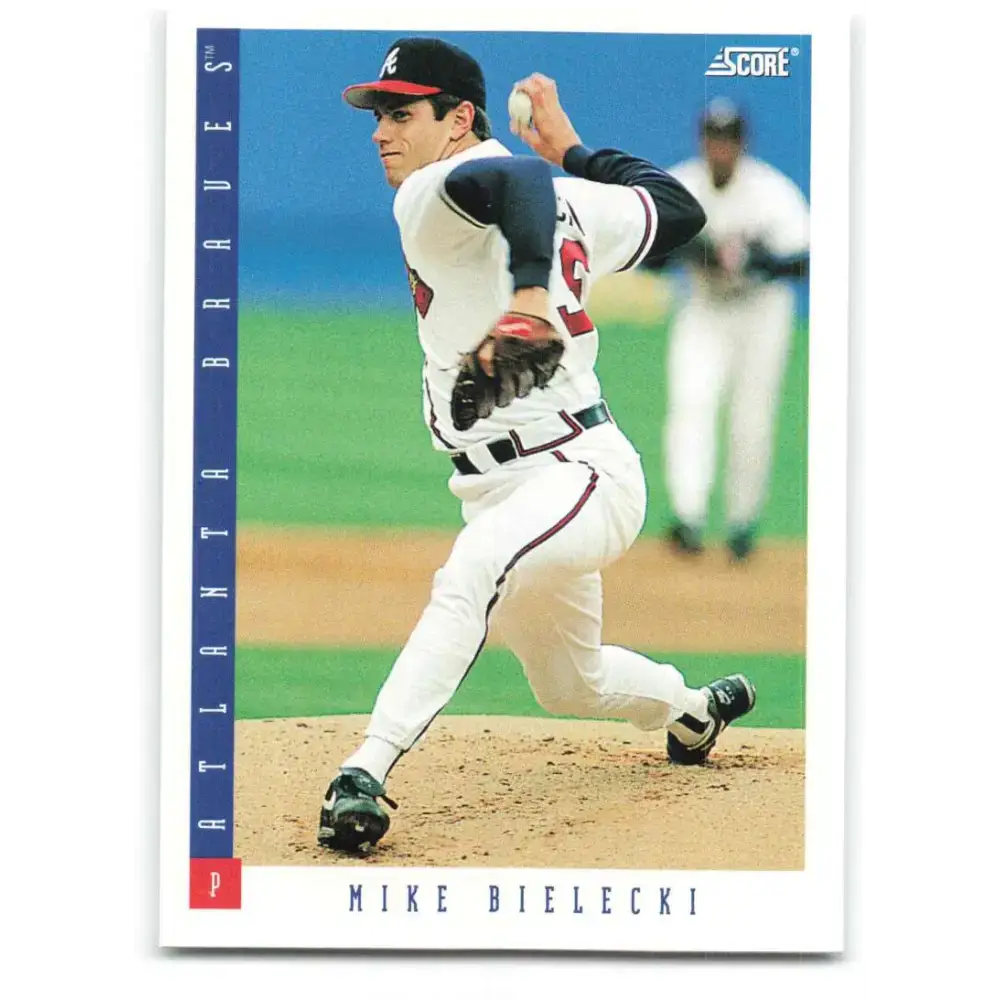 1993 Score #457 Mike Bielecki NM-MT Atlanta Braves Baseball Card - Baseball Card Single