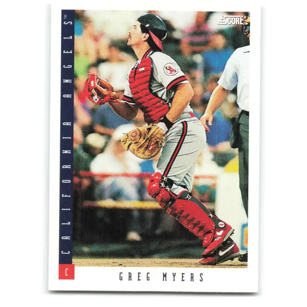 1993 Score #468 Greg Myers NM-MT California Angels Baseball Card - Baseball Card Single