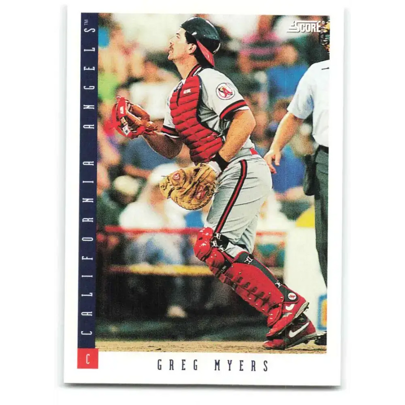 1993 Score #468 Greg Myers NM-MT California Angels Baseball Card - Baseball Card Single