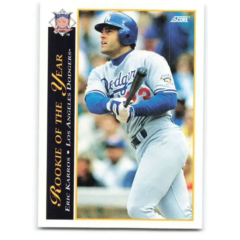 1993 Score #486 Eric Karros AW NM-MT Los Angeles Dodgers Baseball Card - Baseball Card Single
