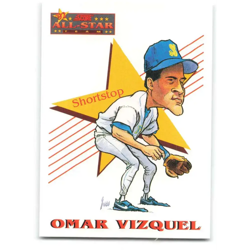 1993 Score #503 Omar Vizquel AS NM-MT Seattle Mariners Baseball Card - Baseball Card Single