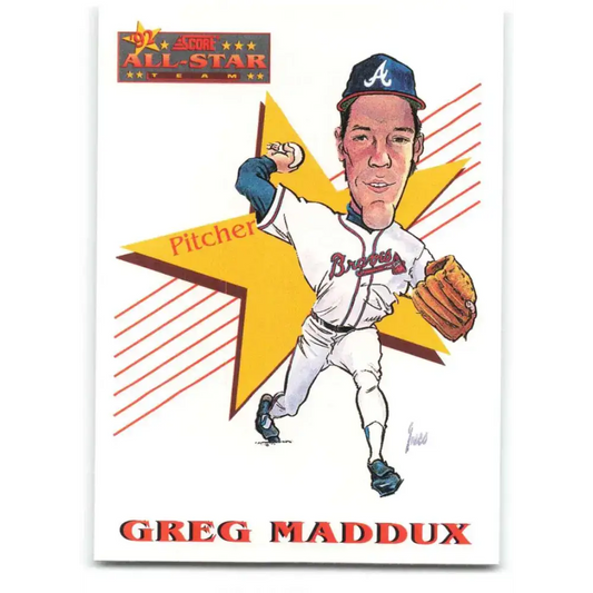 1993 Score #527 Greg Maddux AS NM-MT Atlanta Braves Baseball Card - Baseball Card Single