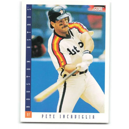 1993 Score #568 Pete Incaviglia NM-MT Houston Astros Baseball Card - Baseball Card Single