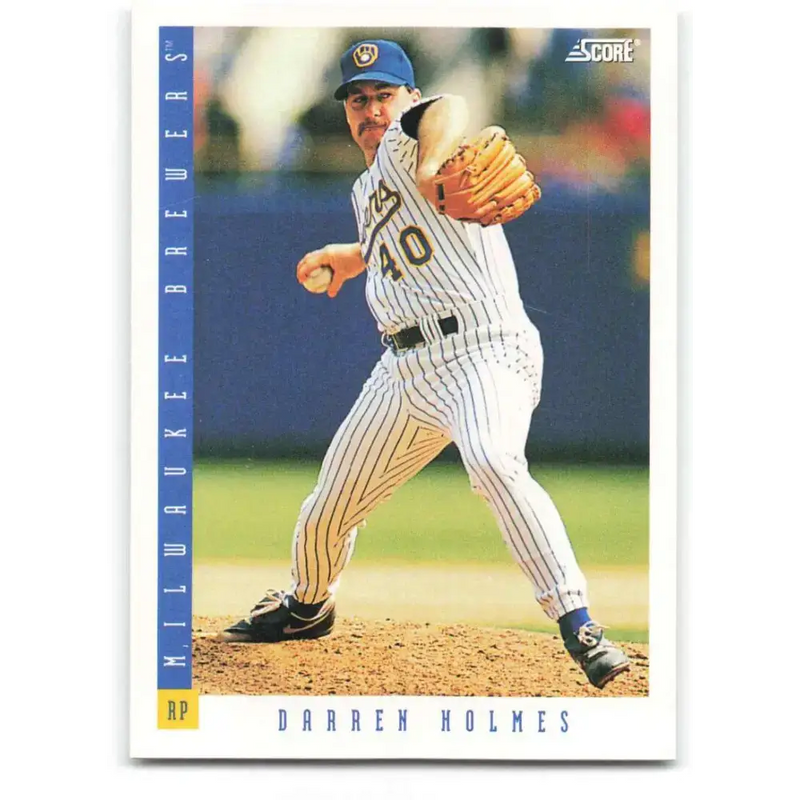 1993 Score #600 Darren Holmes NM-MT Milwaukee Brewers Baseball Card - Baseball Card Single
