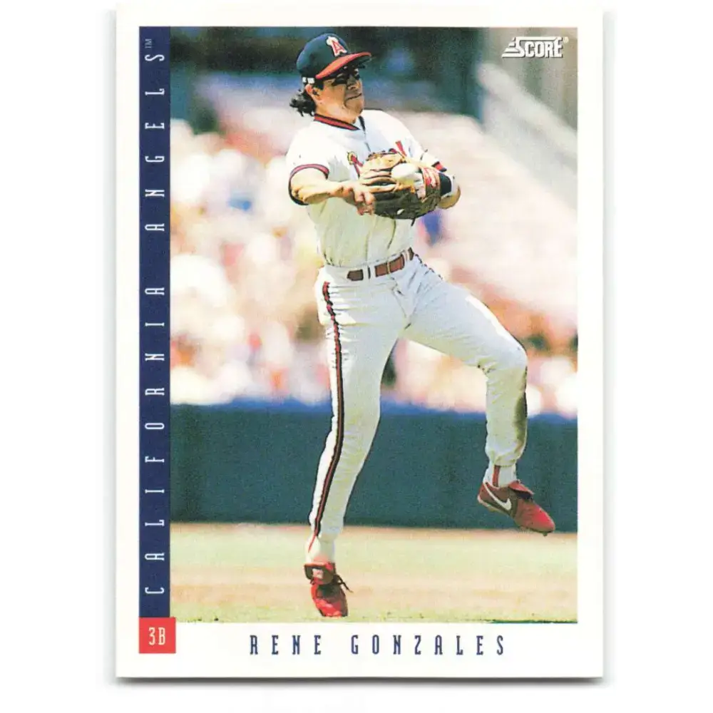 1993 Score #604 Rene Gonzales NM-MT California Angels Baseball Card - Baseball Card Single