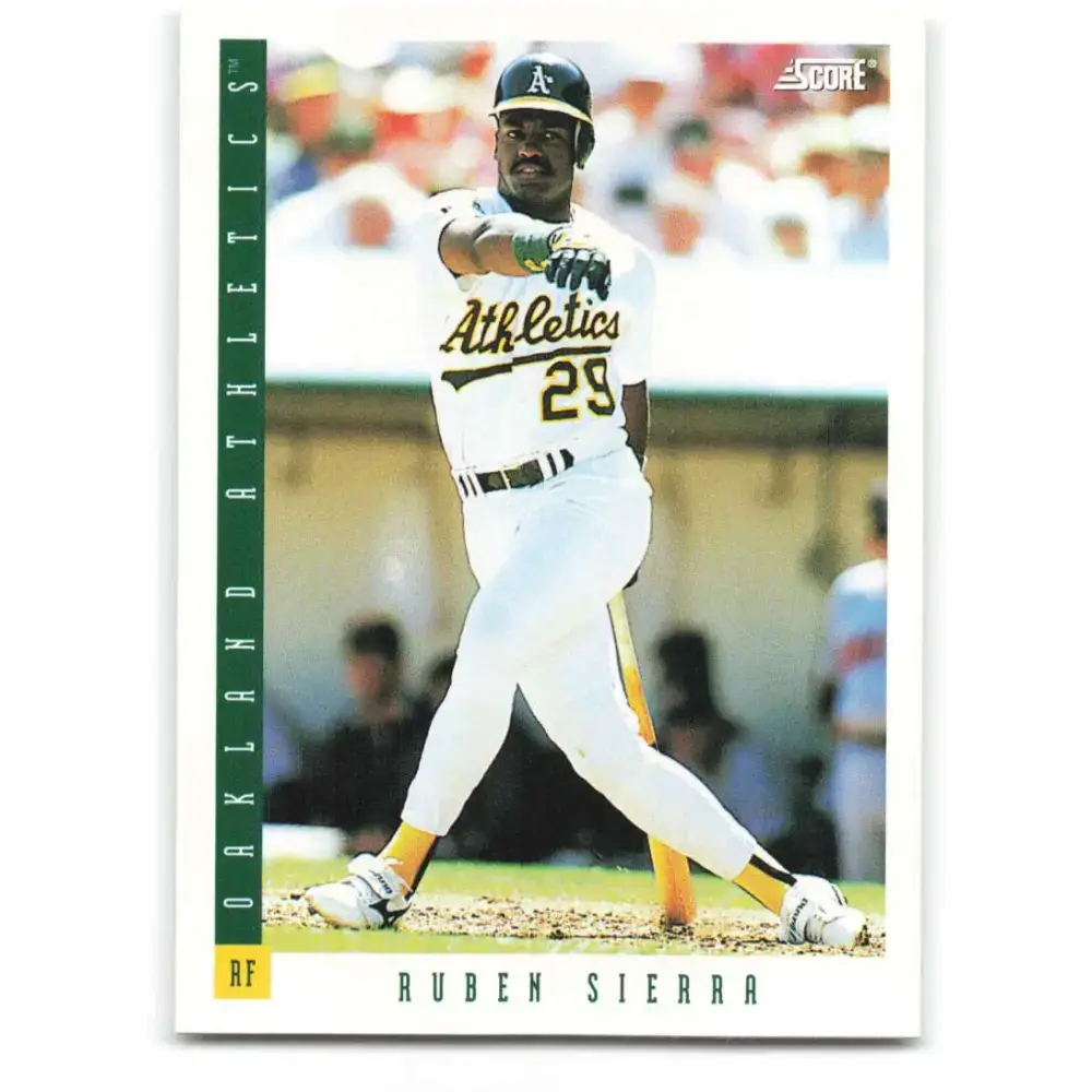 1993 Score #608 Ruben Sierra NM-MT Oakland Athletics Baseball Card - Baseball Card Single