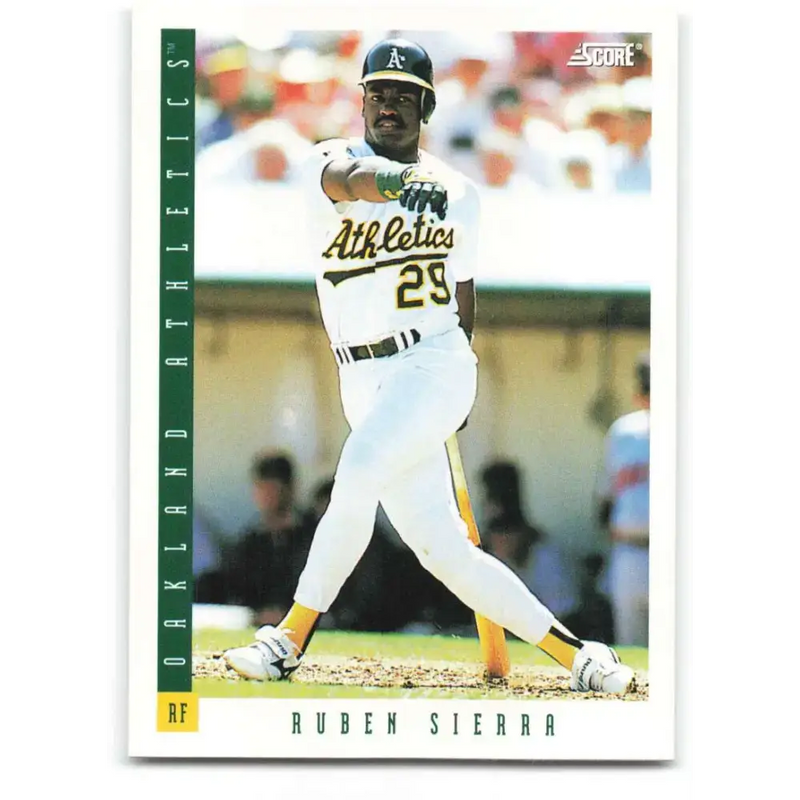 1993 Score #608 Ruben Sierra NM-MT Oakland Athletics Baseball Card - Baseball Card Single