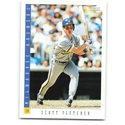 1993 Score #632 Scott Fletcher NM-MT Milwaukee Brewers Baseball Card - Baseball Card Single