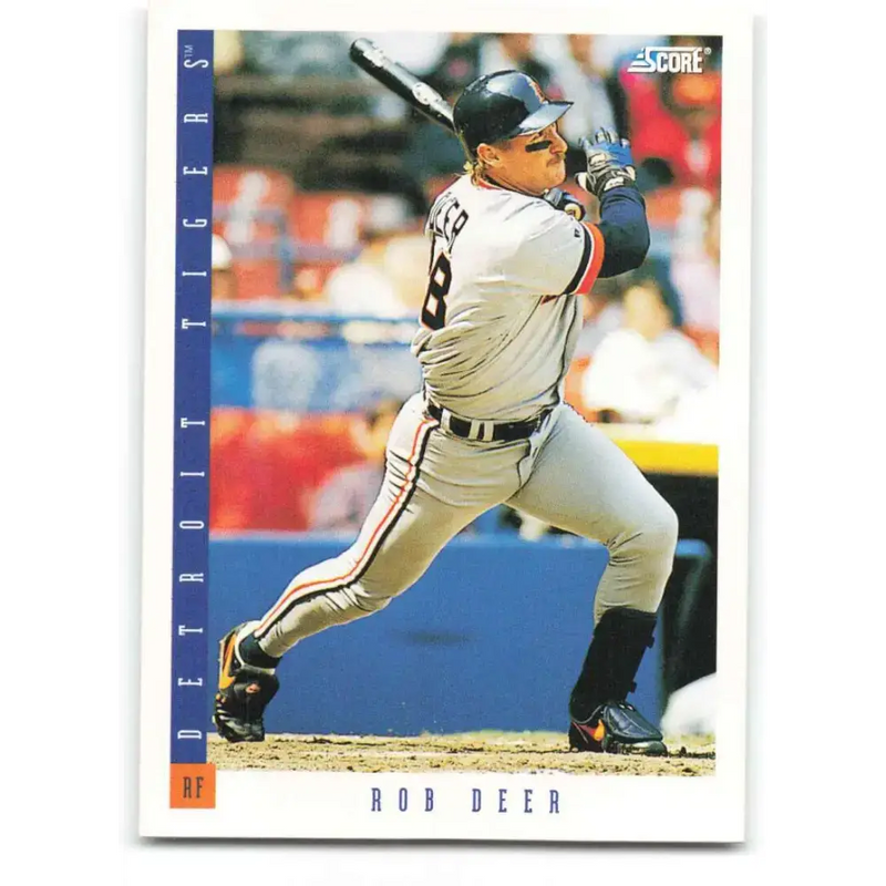 1993 Score #636 Rob Deer NM-MT Detroit Tigers Baseball Card - Baseball Card Single