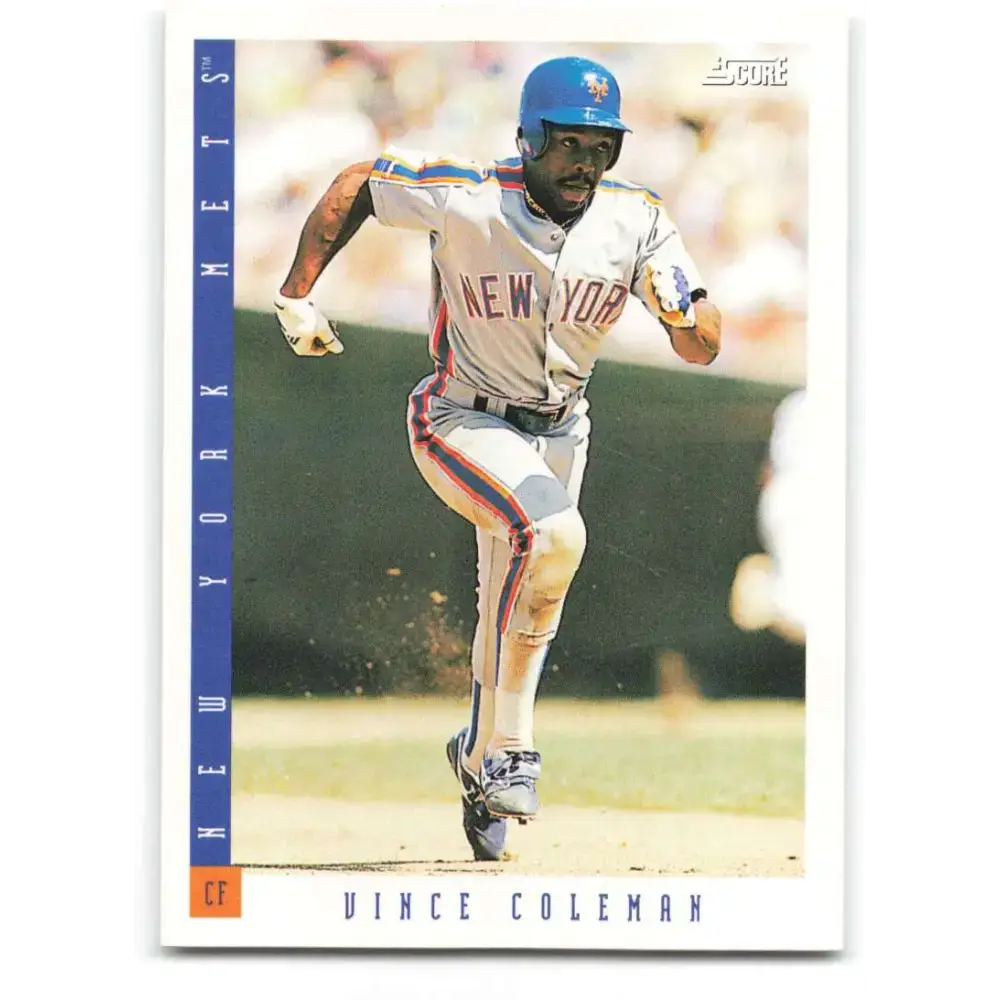 1993 Score #650 Vince Coleman NM-MT New York Mets Baseball Card - Baseball Card Single