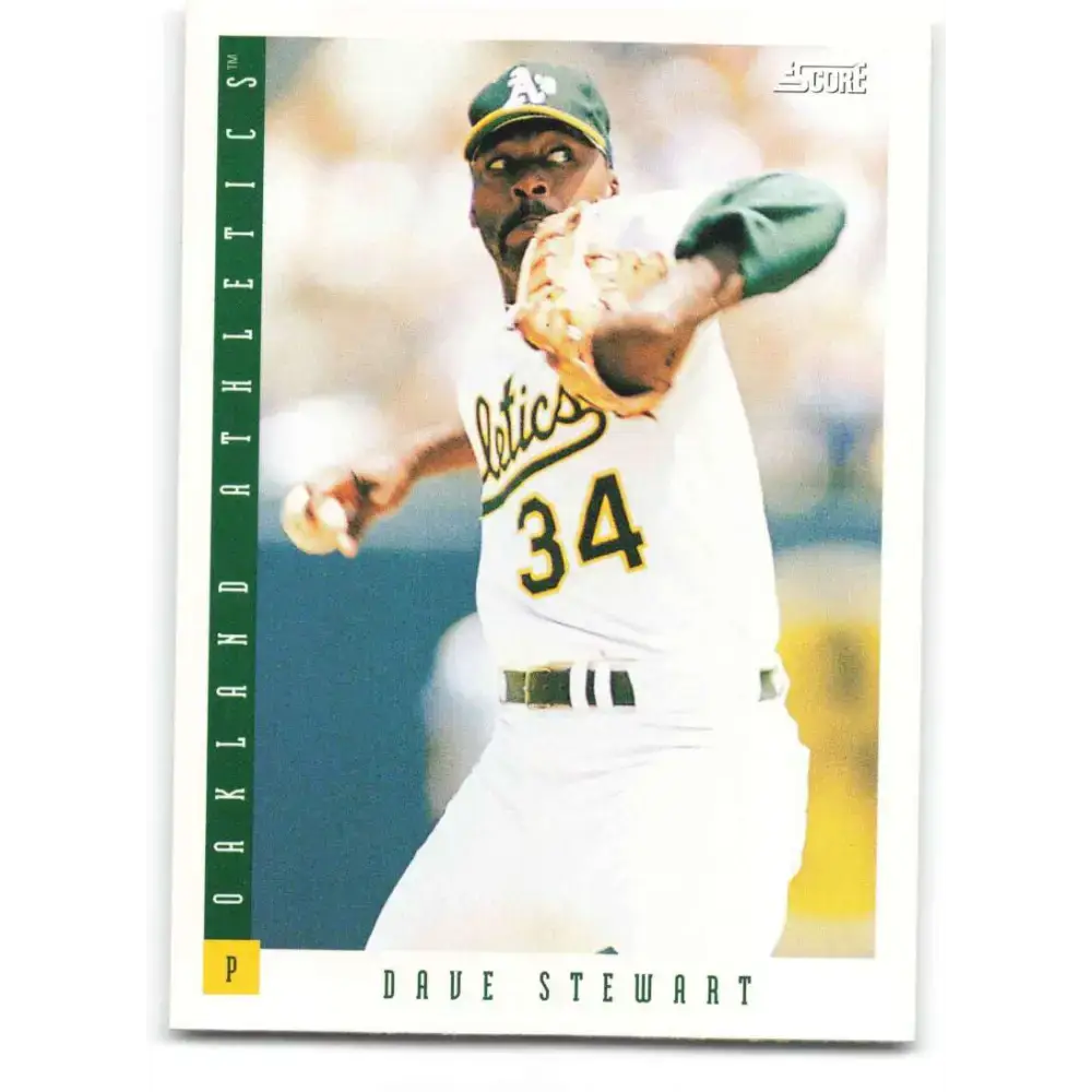 1993 Score #656 Dave Stewart NM-MT Oakland Athletics Baseball Card - Baseball Card Single