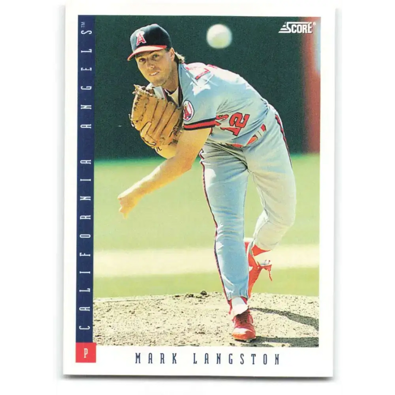 1993 Score #66 Mark Langston NM-MT California Angels Baseball Card - Baseball Card Single