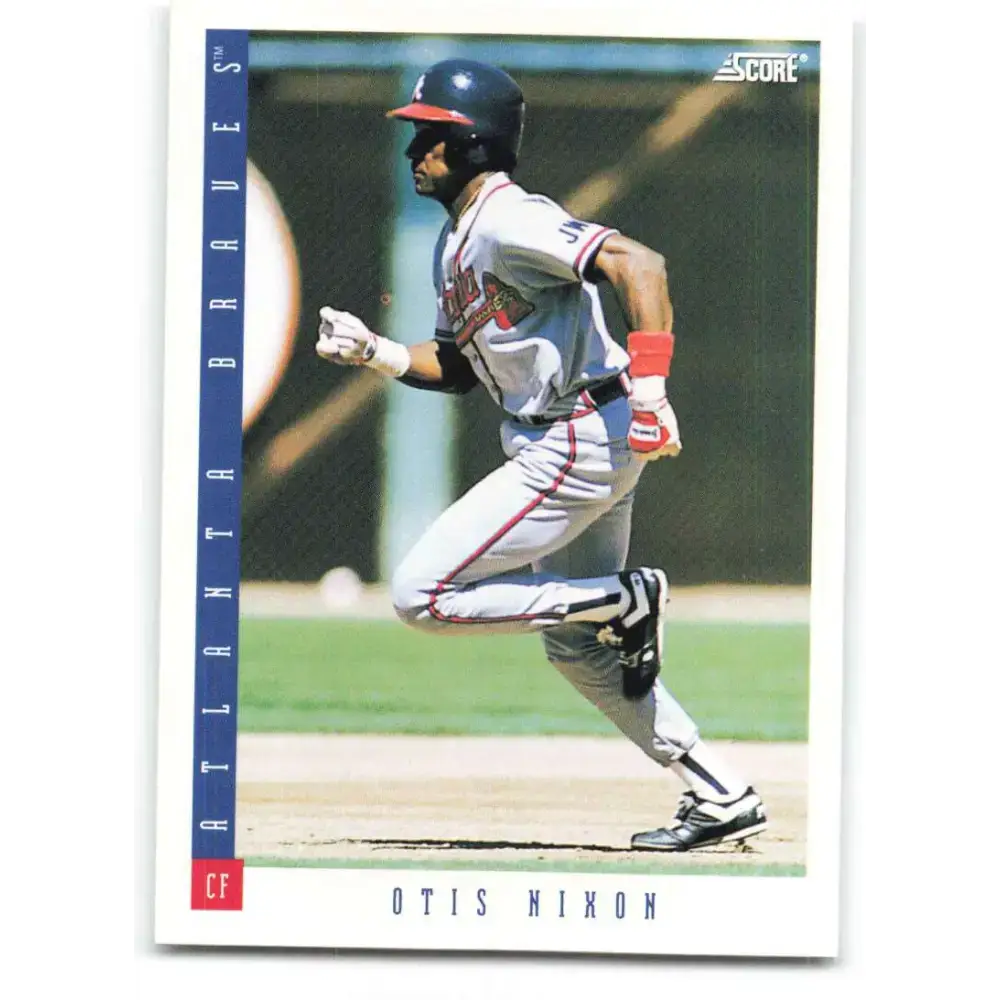1993 Score #87 Otis Nixon NM-MT Atlanta Braves Baseball Card - Baseball Card Single