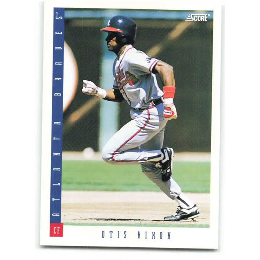1993 Score #87 Otis Nixon NM-MT Atlanta Braves Baseball Card - Baseball Card Single