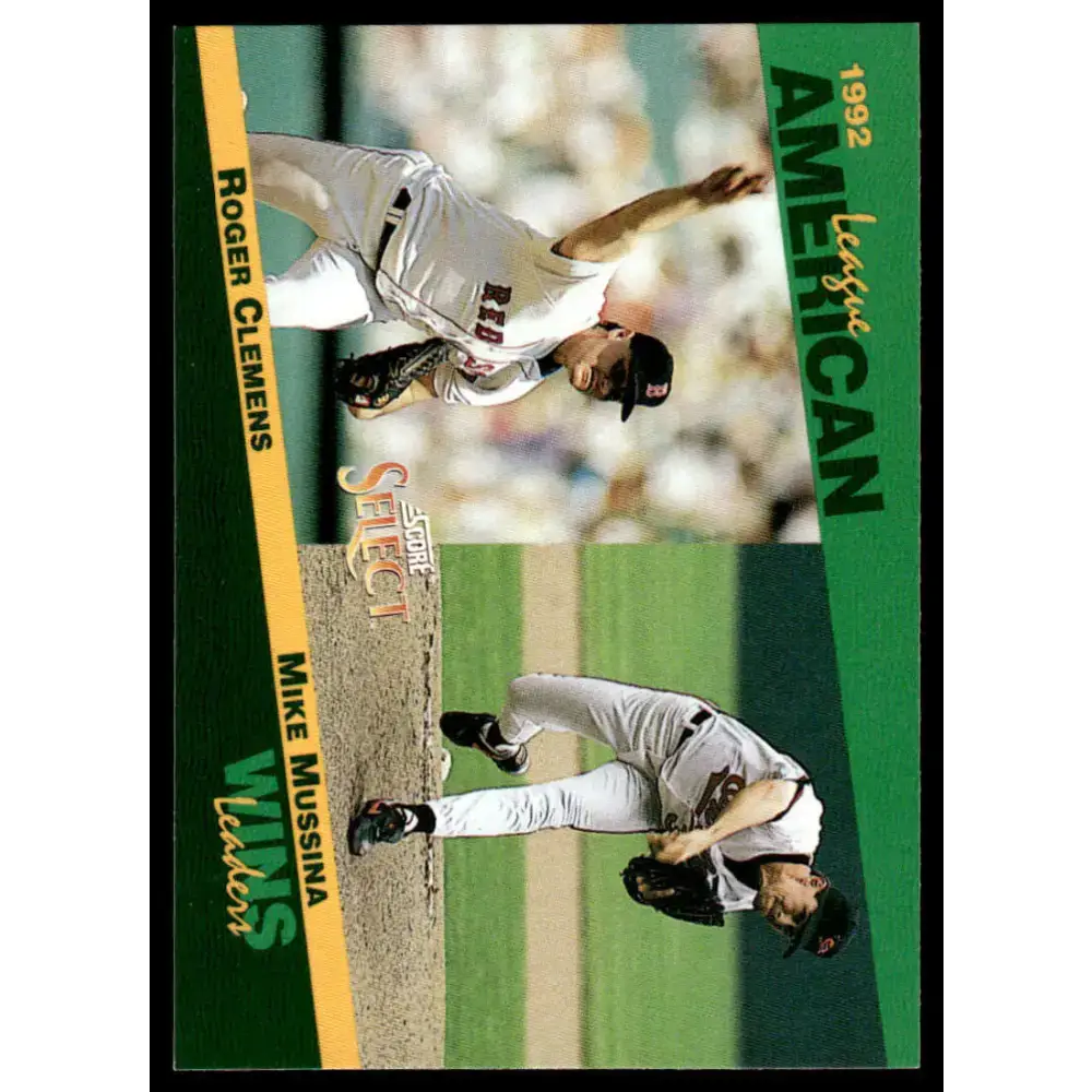 1993 Score #87 Roger Clemens / Mike Mussina EX/NM Boston Red Sox / Baltimore Orioles Baseball Card - Baseball Card