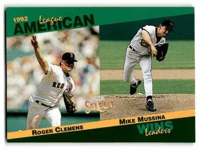 1993 Score #87 Roger Clemens / Mike Mussina Select Stat Leaders - Baseball Card Single