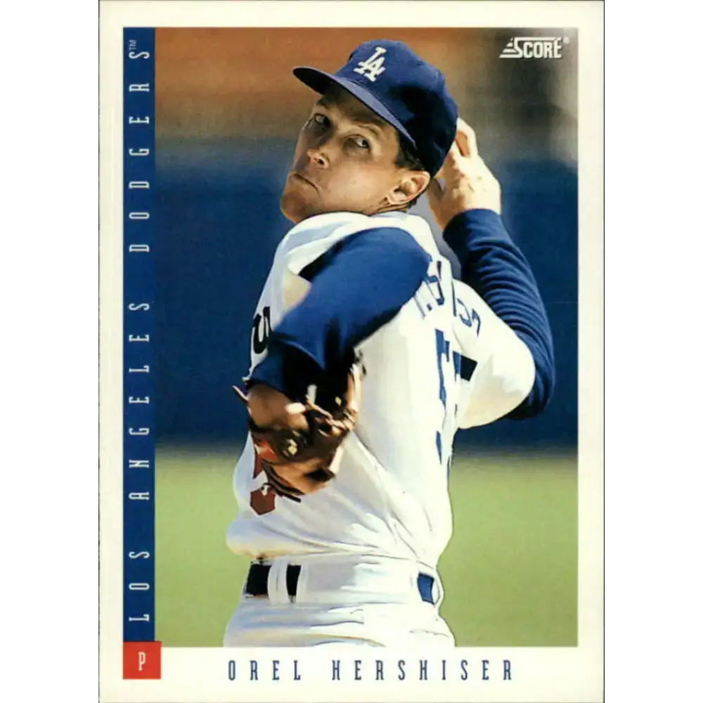 1993 Score #90 Orel Hershiser NM-MT Los Angeles Dodgers Baseball Card - Baseball Card Single