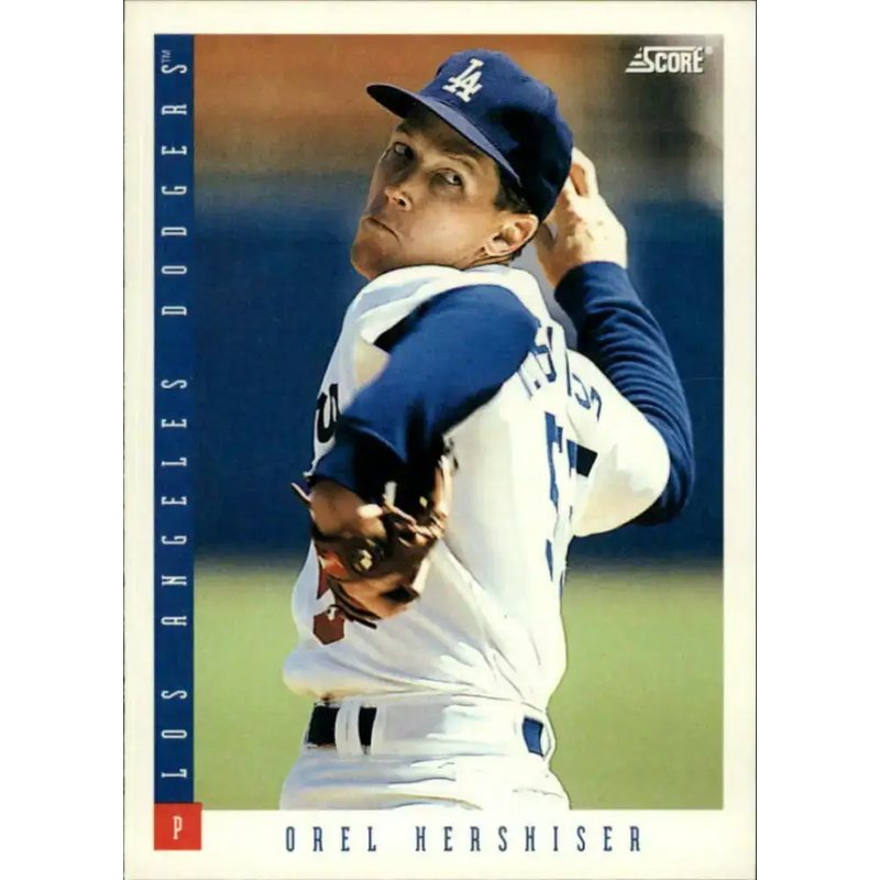 1993 Score #90 Orel Hershiser NM-MT Los Angeles Dodgers Baseball Card - Baseball Card Single