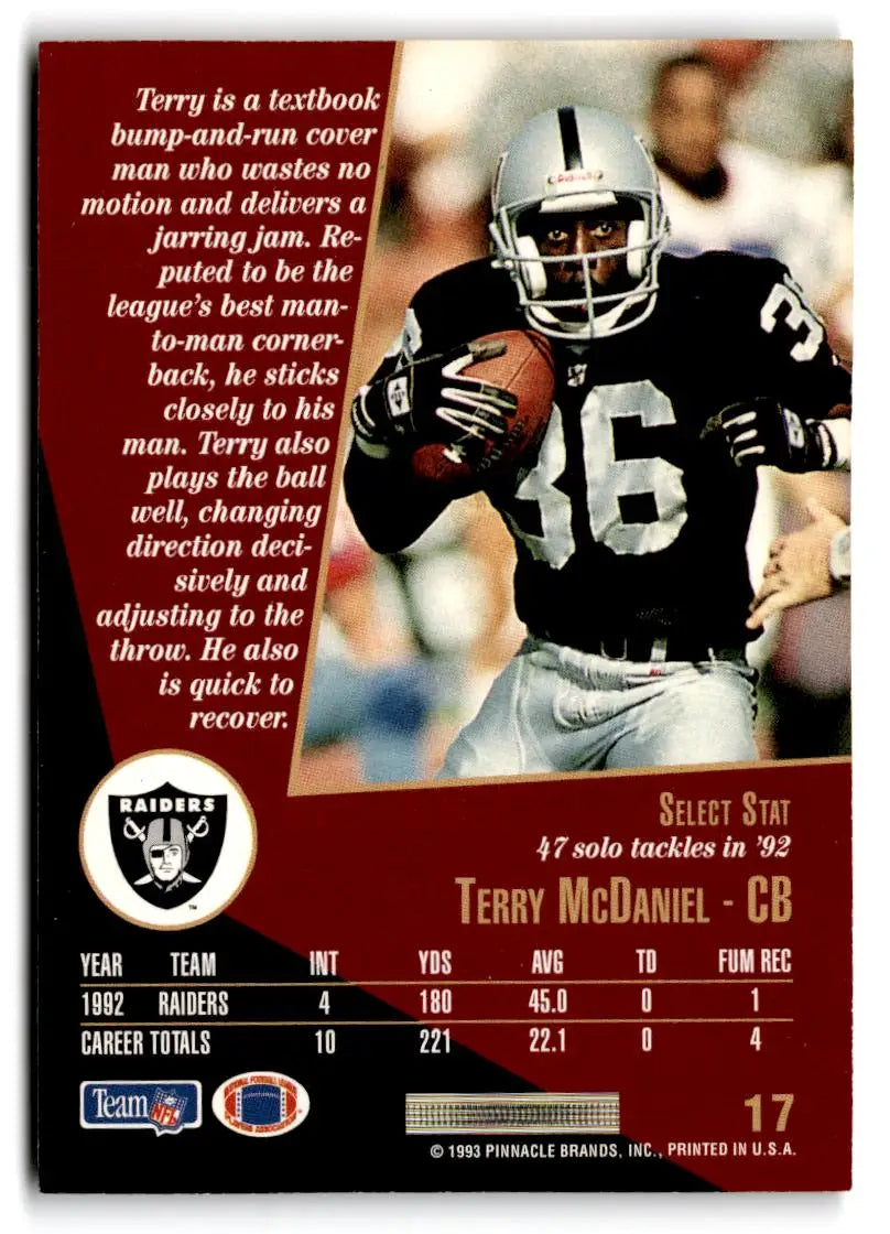 1993 Select #17 Terry McDaniel - Football Card Single
