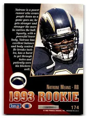 1993 Select #174 Natrone Means - Football Card Single