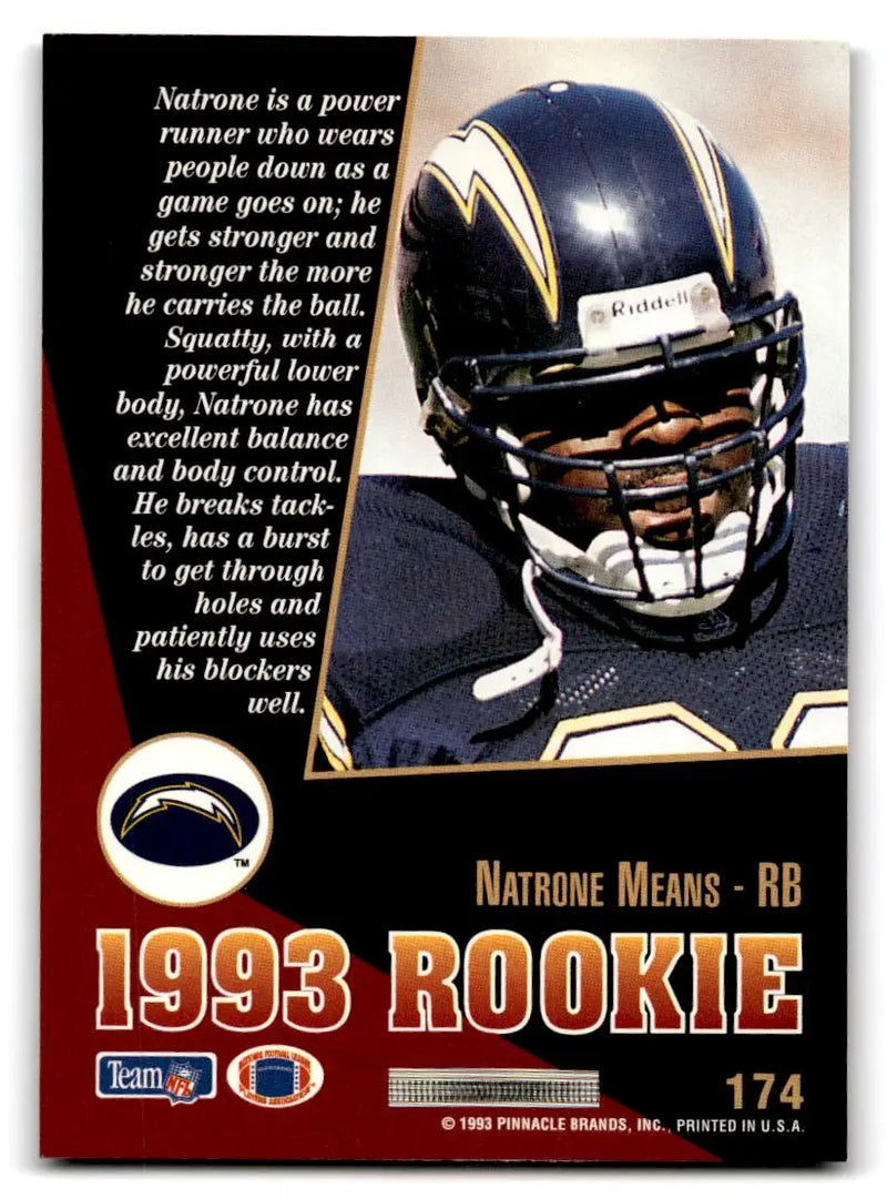 1993 Select #174 Natrone Means - Football Card Single