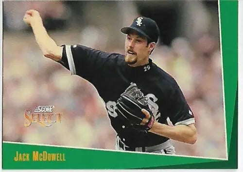 1993 Select #196 Jack McDowell baseball card featuring original gloss and Near Mint condition