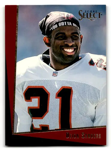 Original gloss Deion Sanders football card 1993 Select NM-MT Falcons ID61811