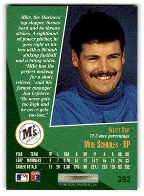 1993 Select #392 Mike Schooler - Baseball Card Single