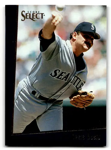 Original gloss 1993 Select Rookie Chris Bosio Baseball Card featuring a Mariners pitcher