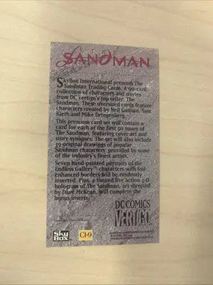 1993 - Skybox - DC Comics Vertigo Sandman Master of Dreams CI-9 Promo Card - DC Card Single