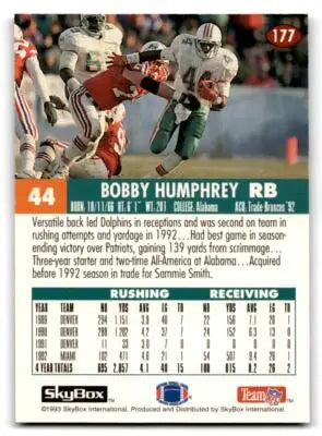 1993 SkyBox Impact #177 Bobby Humphrey Color Foils - Football Card Single