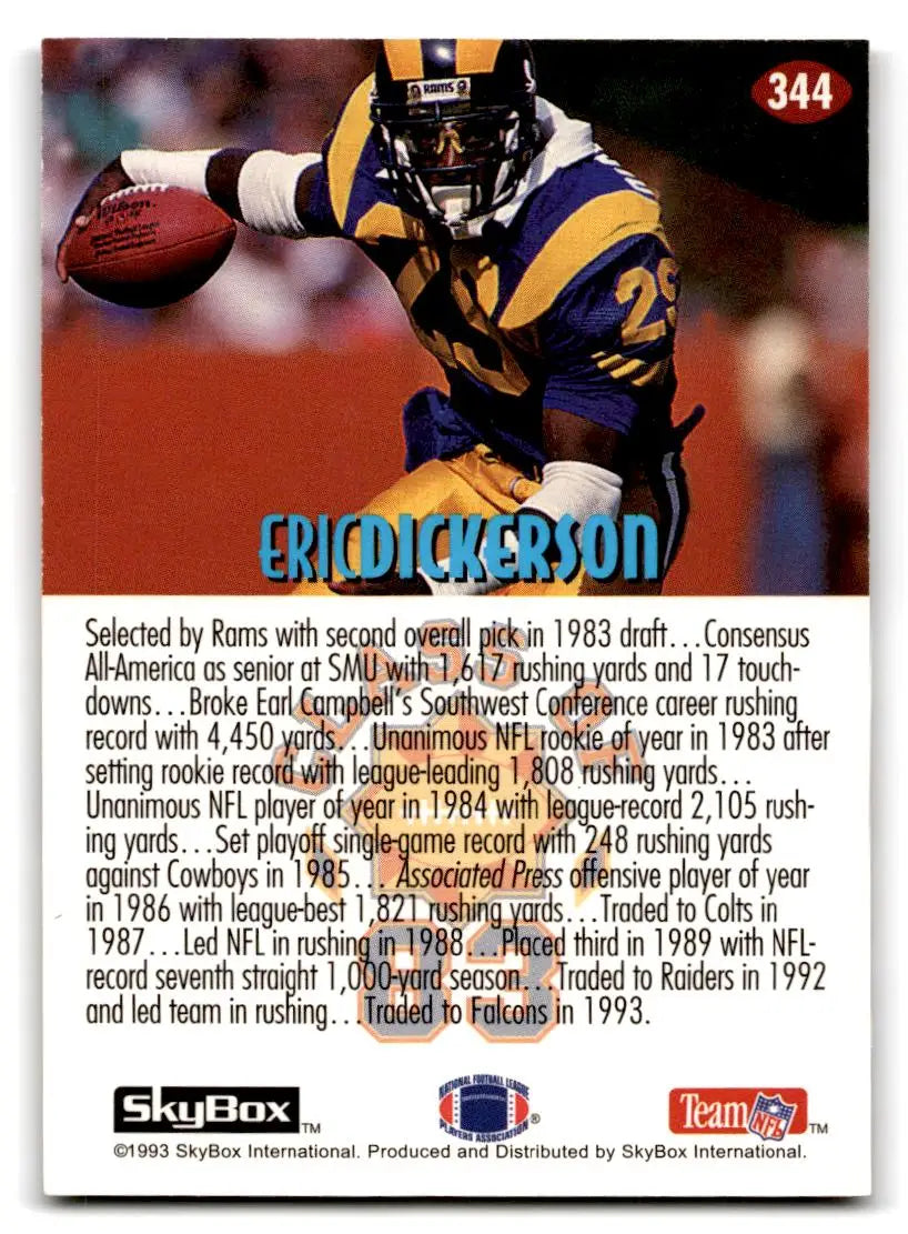 1993 SkyBox Impact #344 Eric Dickerson - Football Card Single