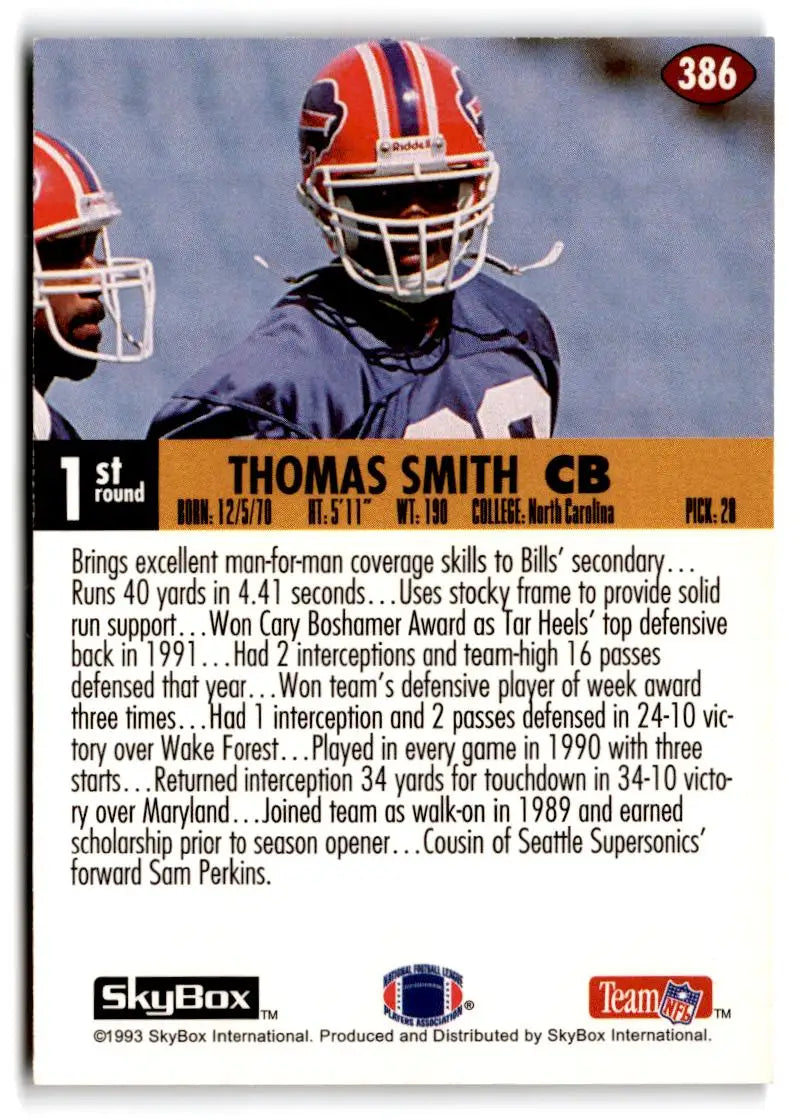 1993 SkyBox Impact #386 Thomas Smith - Football Card Single