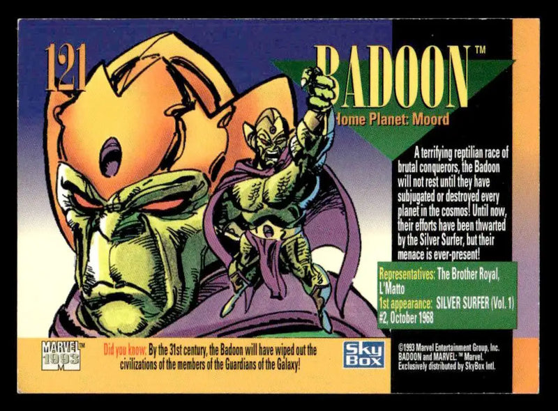 1993 SkyBox Marvel Universe #121 Badoon - Non-Sports Card Single