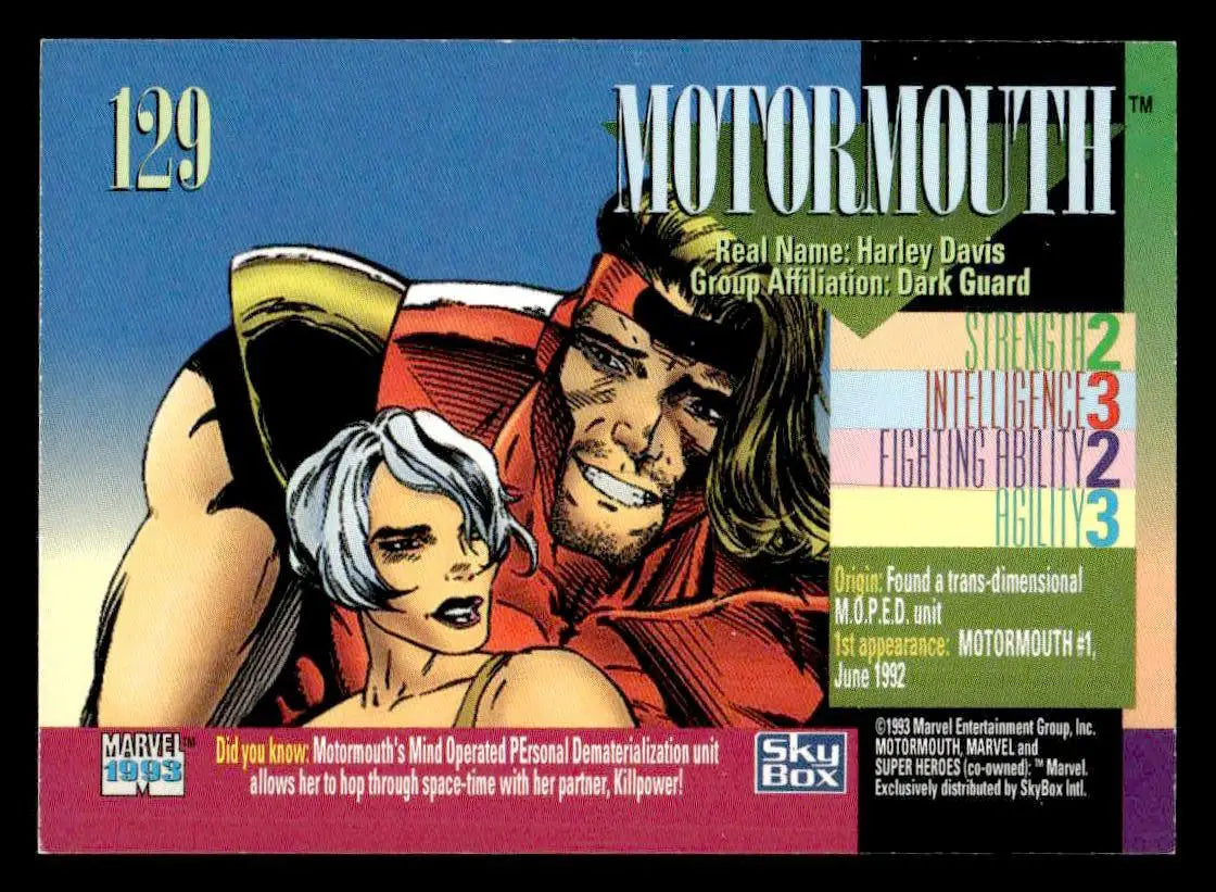 1993 SkyBox Marvel Universe #129 Motormouth - Non-Sports Card Single
