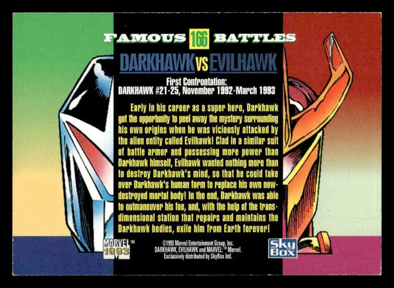 1993 SkyBox Marvel Universe #166 Darkhawk / Evilhawk - Non-Sports Card Single