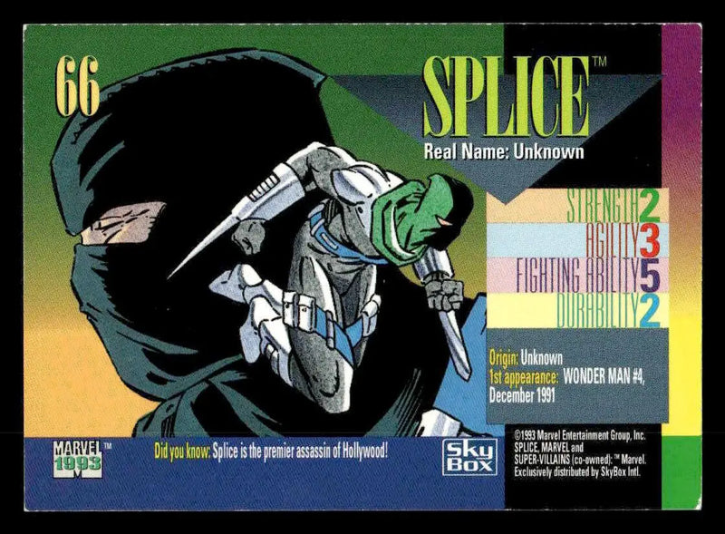 1993 SkyBox Marvel Universe #66 Splice - Non-Sports Card Single