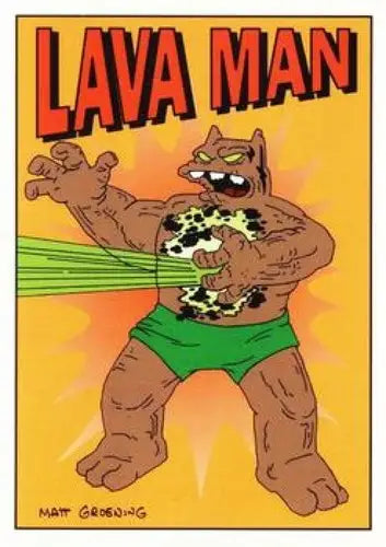 Original gloss Simpsons Radioactive Man Lava Monster from 1993 SkyBox The Simpsons Radioactive Man #R4