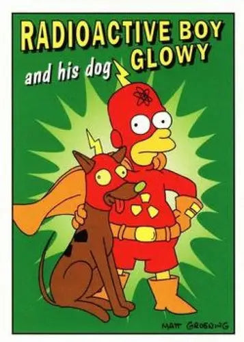 1993 SkyBox The Simpsons Radioactive Man #R5 Radioactive Boy and Glowy NM-MT - Non-Sports Card Single
