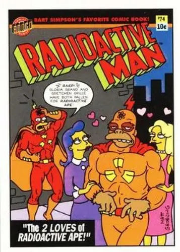 Radioactive Man comic book cover from The Simpsons SkyBox 1993 set