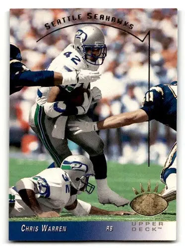 Chris Warren Seattle football card from 1993 SP #251 featuring Warren Seattle Seahawks