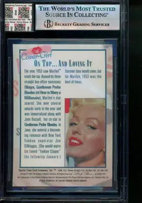 1993 Sports Time Marilyn Monroe Cover Girl Chromium Bed Sheet /On #7 BGS 8 - Other