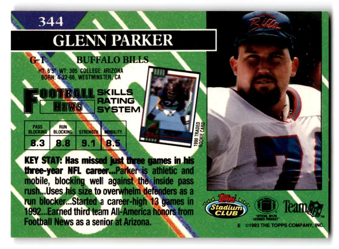1993 Stadium Club #344 Glenn Parker - Football Card Single